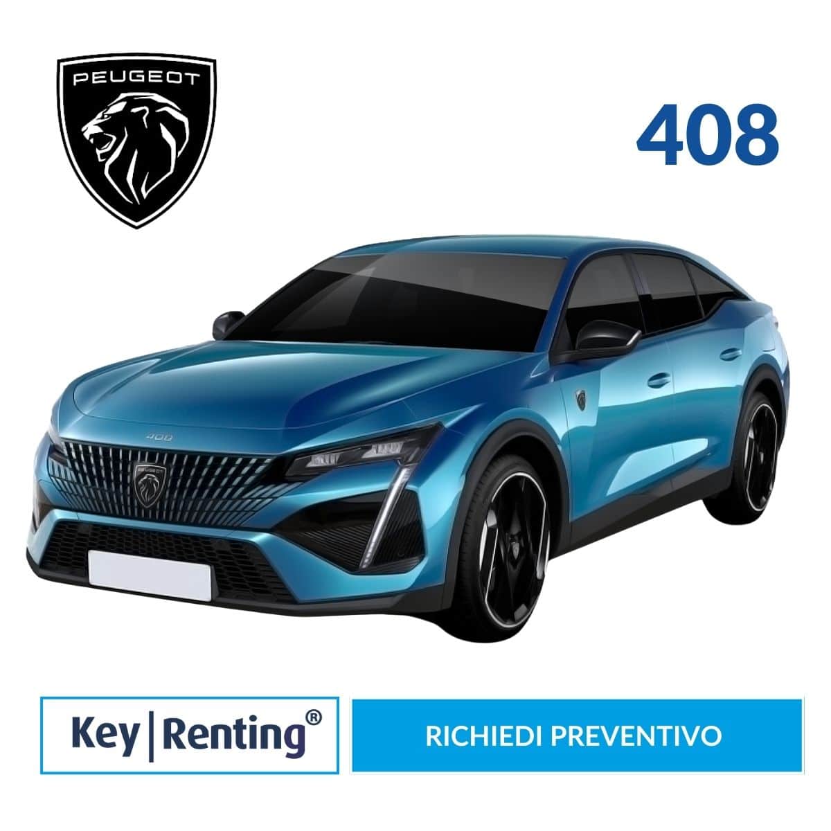 Peugeot 408 Noleggio Lungo Termine con Key Renting